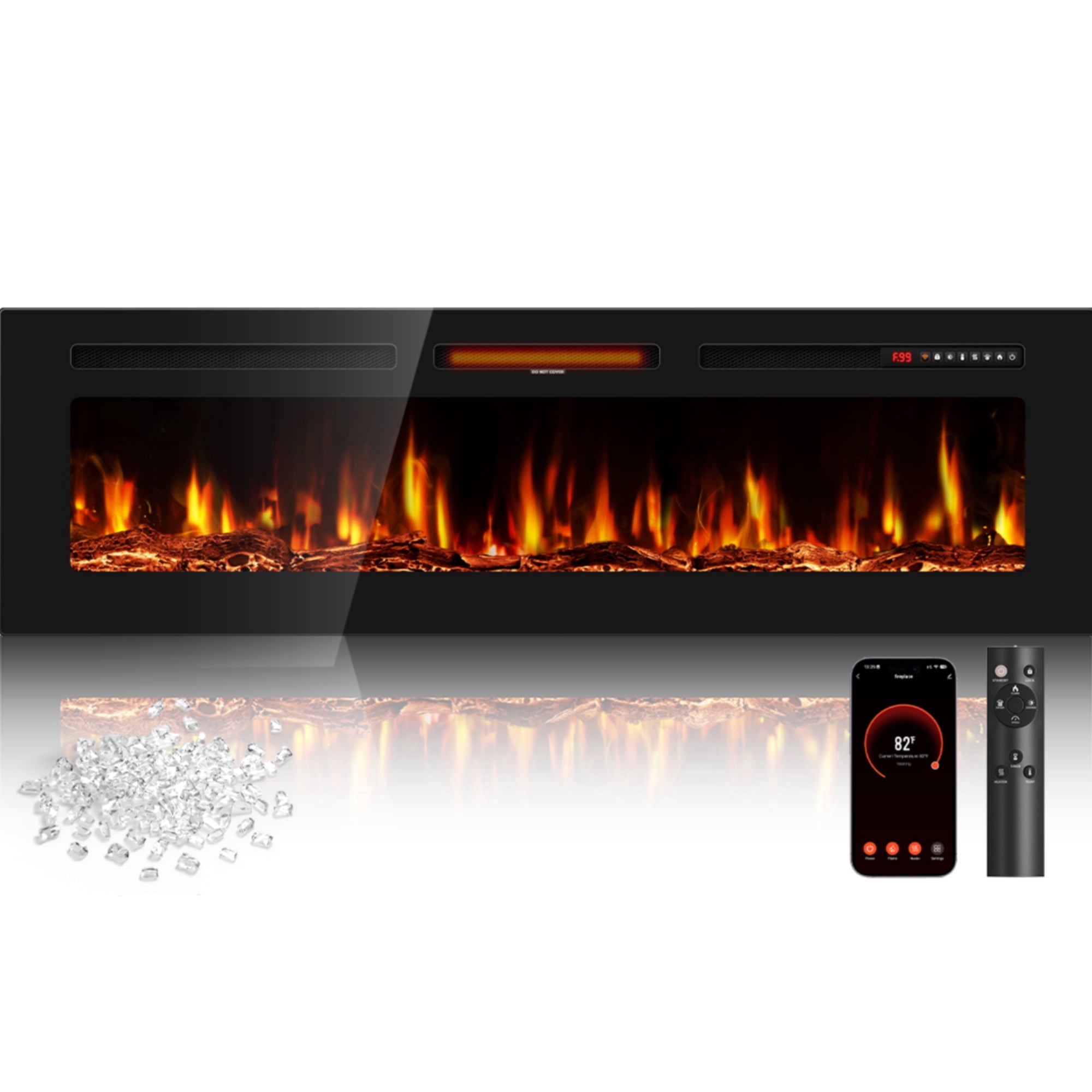 UrbanSync 50" Electric Fireplace WiFi, Freestanding/Inserts/Wall ...