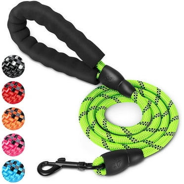 UrbanX 4FT Strong Dog Leash with Comfortable Padded Handle and Highly Reflective Threads for Bernese Mountain Dog and other Large Working Dogs - Green