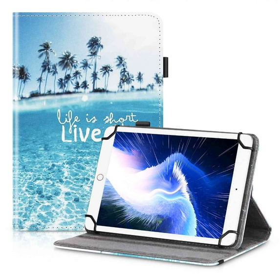 UrbanX 7"-8" Inch Universal Tablet Case, Protective Cover Stand Folio Case for Icemobile G5 7 8 Inch, with 360 Degree Rotatable Kickstand, Multiple Viewing Angles And Stylus Holder