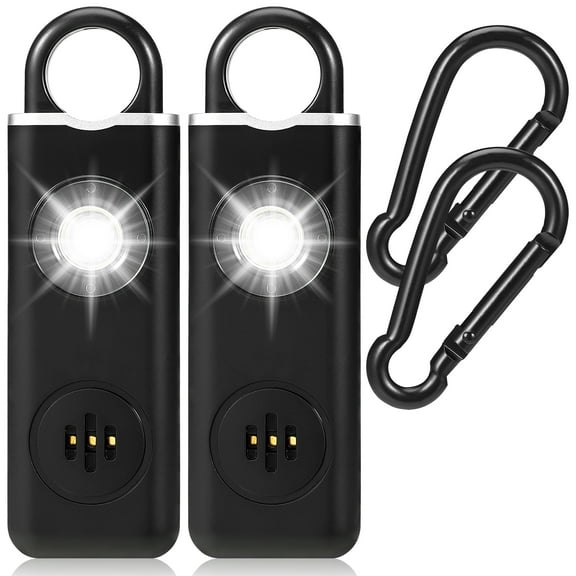 UrbanX The Original Self Defense Siren personal safety alarm for Women, Men, Kids, Elderly - SOS LED Strobe Light - Air Travel/TSA Friendly - Emergency Safe Key Chain Device, Pocket Size - 2 Units