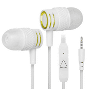 UrbanX R2 Wired in-Ear Headphones with Mic For Asus Pegasus 2 Plus with Tangle-Free Cord, Noise Isolating Earphones, Deep Bass, In Ear Bud Silicone Tips