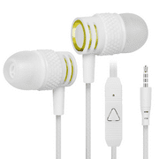 UrbanX R2 Wired in-Ear Headphones with Mic For Xiaomi Redmi 6 with Tangle-Free Cord, Noise Isolating Earphones, Deep Bass, In Ear Bud Silicone Tips