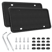 UrbanX Silicone License Plate Frame For BMW Z8 2 Pack Car License Plate Cover, Universal US Car Black License Plate Bracket Holder. Rust-Proof, Rattle-Proof, Weather-Proof