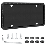 UrbanX Silicone License Plate Frame For Infiniti FX45 1 Pack Car License Plate Cover, Universal US Car Black License Plate Bracket Holder. Rust-Proof, Rattle-Proof, Weather-Proof