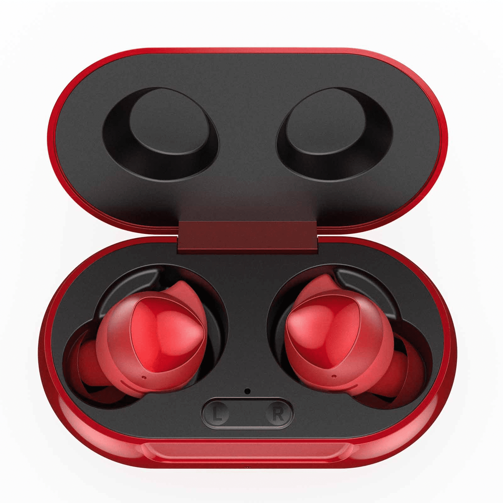 UrbanX Street Buds Plus True Bluetooth Wireless Earbuds For vivo X9 Plus With Active Noise Cancelling Charging Case Included Red