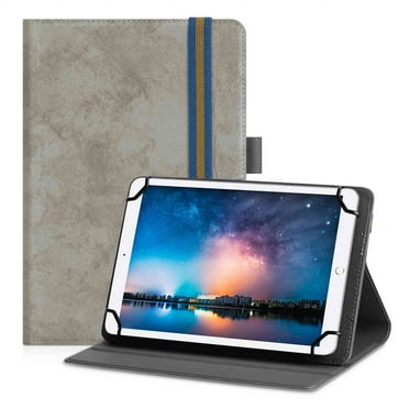 UrbanX Universal Case for 9-11 inch Tablet,Stand Folio Tablet Case Protective Cover for Allview Viva H1001 LTE Touchscreen Tablet, Adjustable Fixing Band and Multiple Angles-Stone Gray