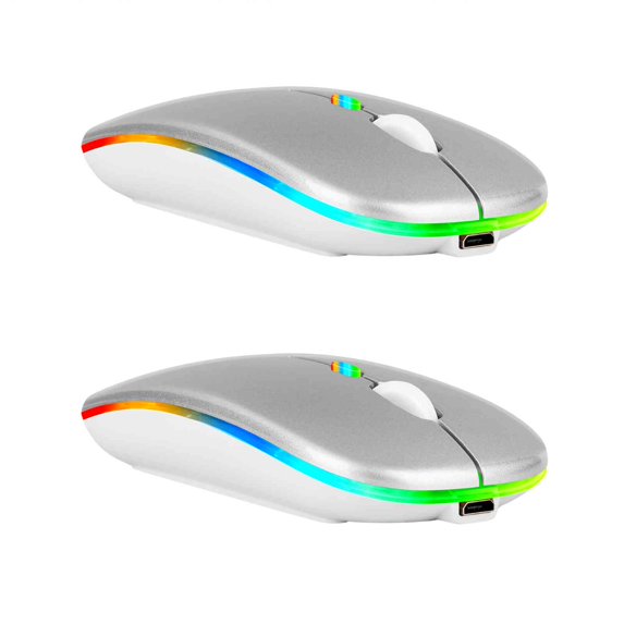 UrbanX Wireless Mouse 2 Pack for Oscal Elite 1/Pilot 2/Modern 8/Pad 16/Pad 18 – Bluetooth 5.2 & 2.4GHz Rechargeable Laptop mouse with USB Wireless Adapter, Ergonomic Computer Mouse.