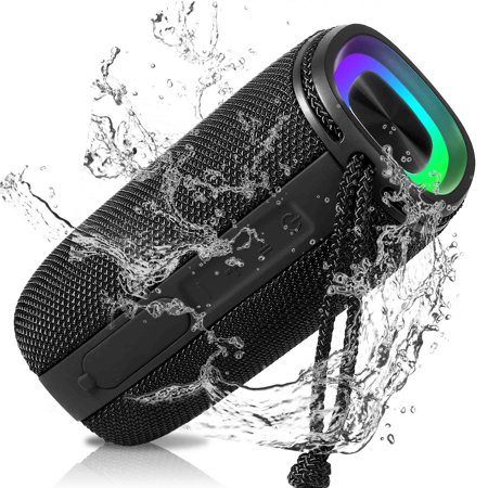 UrbanX X808 Bluetooth Speaker, IPX5 Waterproof Speakers 360° HD Surround Sound with Punchy Bass, True Wireless Pairing, BT5.3, Portable Speaker for BLU Studio C 8+8 LTE - Black