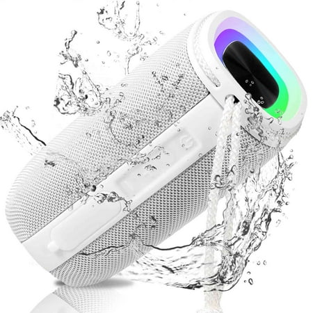 UrbanX X808 Bluetooth Speaker, IPX5 Waterproof Speakers 360° HD Surround Sound with Punchy Bass, True Wireless Pairing, BT5.3, Portable Speaker for Blade A3 - White