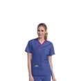 thumbnail image 1 of Urbane Essentials Women's 2-Pocket Crossover Solid Scrub Top, 1 of 1