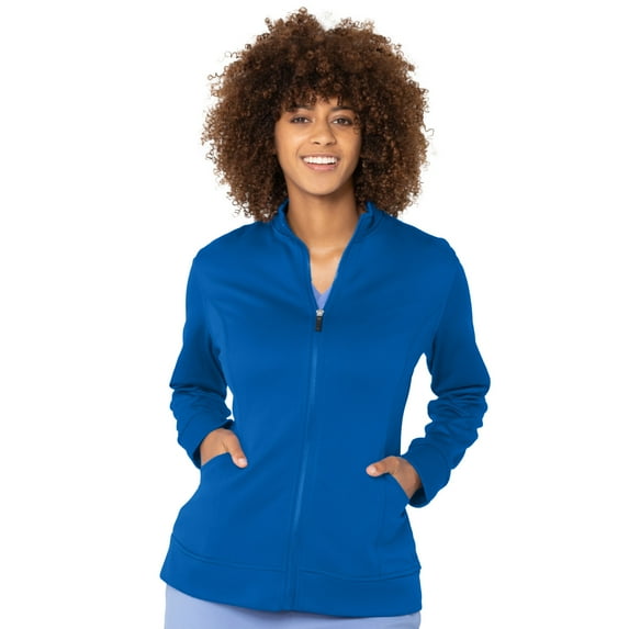 Urbane Performance Tailored Fit Stretch 3-Pkt Fleece Scrub Jacket for Women 9872