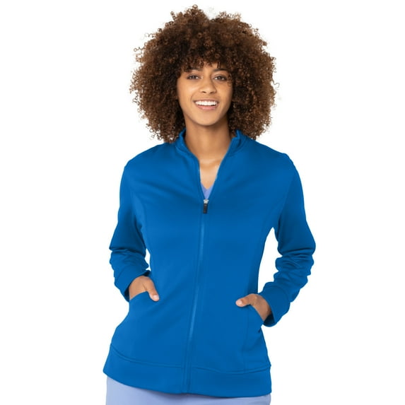 Urbane Performance Tailored Fit Stretch 3-Pkt Fleece Scrub Jacket for Women 9872
