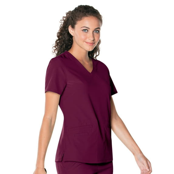 Urbane Performance Women's Motivate Modern Fit Two Pocket V-Neck Scrub Top, Style 9015