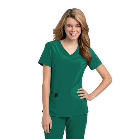 Urbane Performance Women's Motivate Modern Fit Two Pocket V-Neck Scrub Top, Style 9015