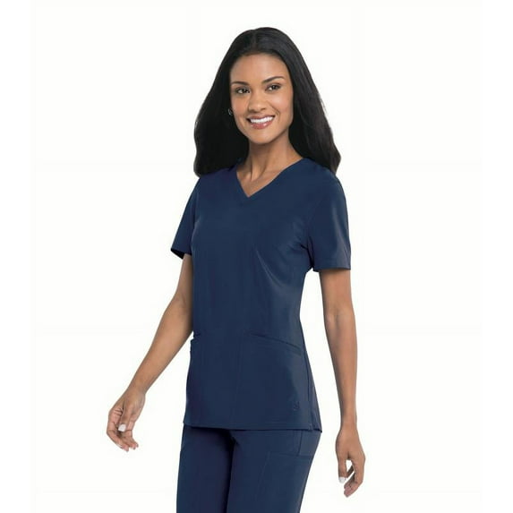 Urbane Performance Women's Motivate Modern Fit Two Pocket V-Neck Scrub Top, Style 9015