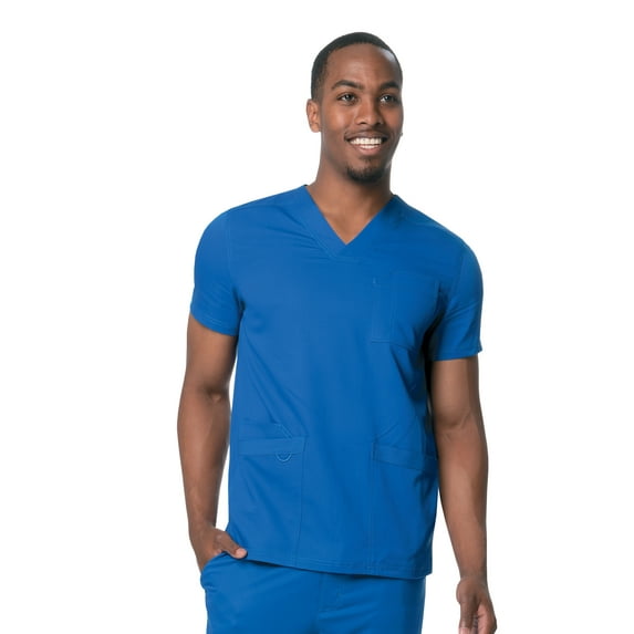 Urbane Ultimate Men's Modern Fit 2-Way Stretch Three Pocket V-Neck Scrub Top, Style 9151