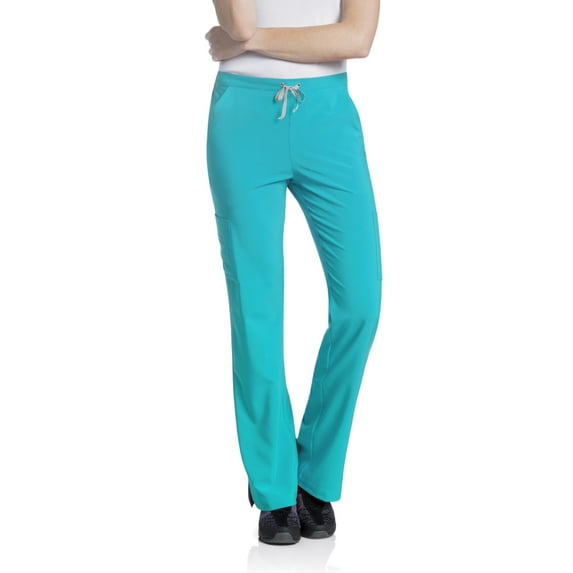 Urbane Women's Performance Modern Tailored Fit Fade Resistant 6 Pockets Elastic Cargo Scrub, Style 9312