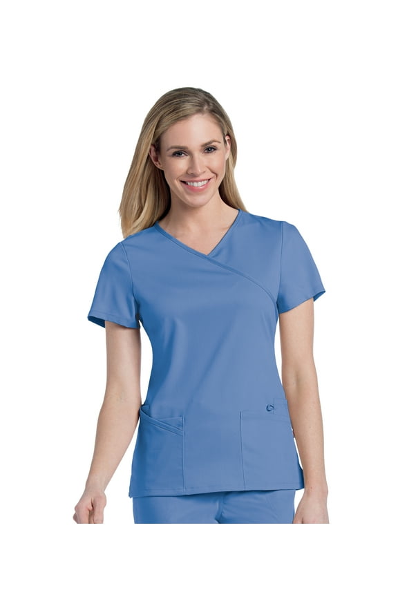 Urbane by Landau Women's Sophie Crossover Tunic Scrub Top, Style 9577