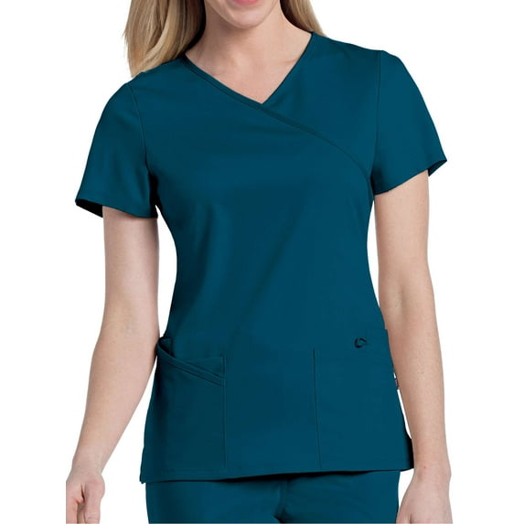 Urbane by Landau Women's Sophie Crossover Tunic Scrub Top, Style 9577