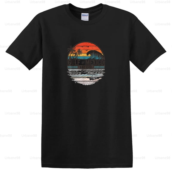 Urbane98 Gulf of Mexico, Retro Vintage Beach Graphic Tee T-Shirt, SW, Hoodie , for Unisex, up to size 5XL