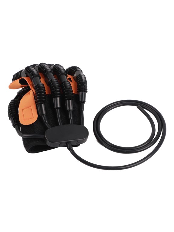 Urbaneden Finger Rehabilitation Robot Glove, Hand Rehabilitation Robort Glove Soft Resin Fibre Perfect Fitting Finger Training Exerciser Glove L Size For Most People