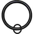 thumbnail image 1 of Urbanest Curtain Rings with Eyelets, 1.5" Inner Diameter, Set of 14 - Black, 1 of 6
