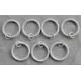 thumbnail image 1 of Urbanest 1 1/2" Metal Curtain Rings With Eyelets, Set of 7, Glossy White, 1 of 1