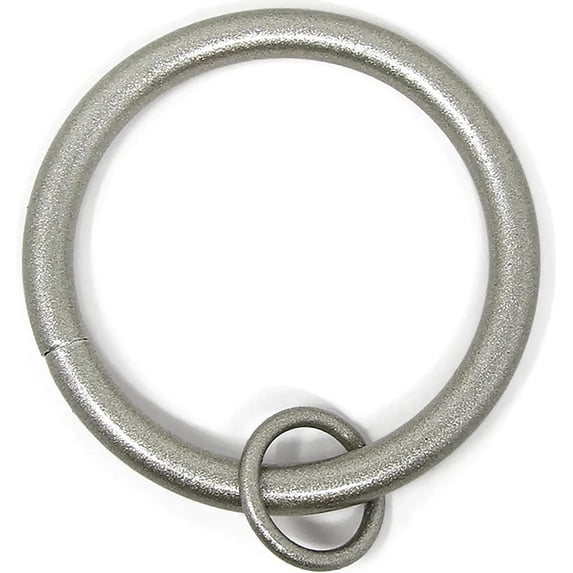 Urbanest Curtain Rings with Eyelets, 1.5" Inner Diameter, Set of 7 - Pewter