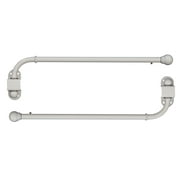 Urbanest 1/2” Adjustable Wall Mounted Swing Arm Rods 14"-24", Glossy White, Set of 2