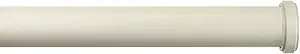Urbanest Adjustable Single Curtain Rod Set Bouchon Finials – 1 - Inch Diameter, With French white Rod, 28–48 Inches