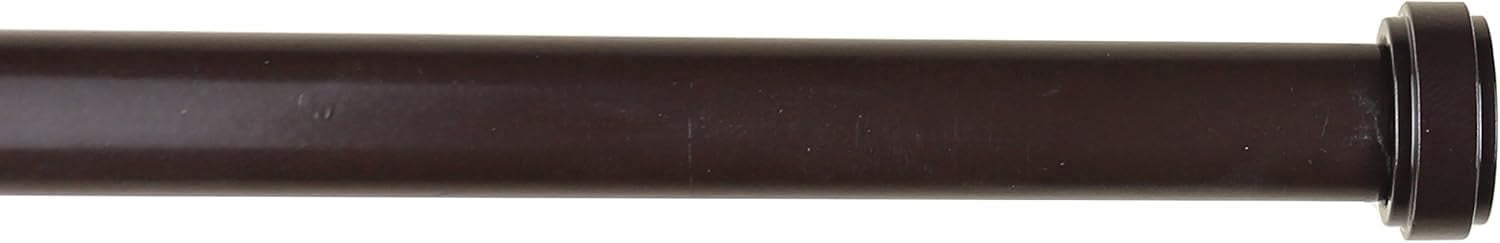 Urbanest Adjustable Single Curtain Rod Set Bouchon Finials – 1 - Inch Diameter, With Bronze Rod, 84–120 Inches