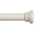 thumbnail image 1 of Urbanest Adjustable Single Curtain Rod Set Button Finials – 1 - Inch Diameter, With French White Rod, 48–84 Inches, 1 of 1