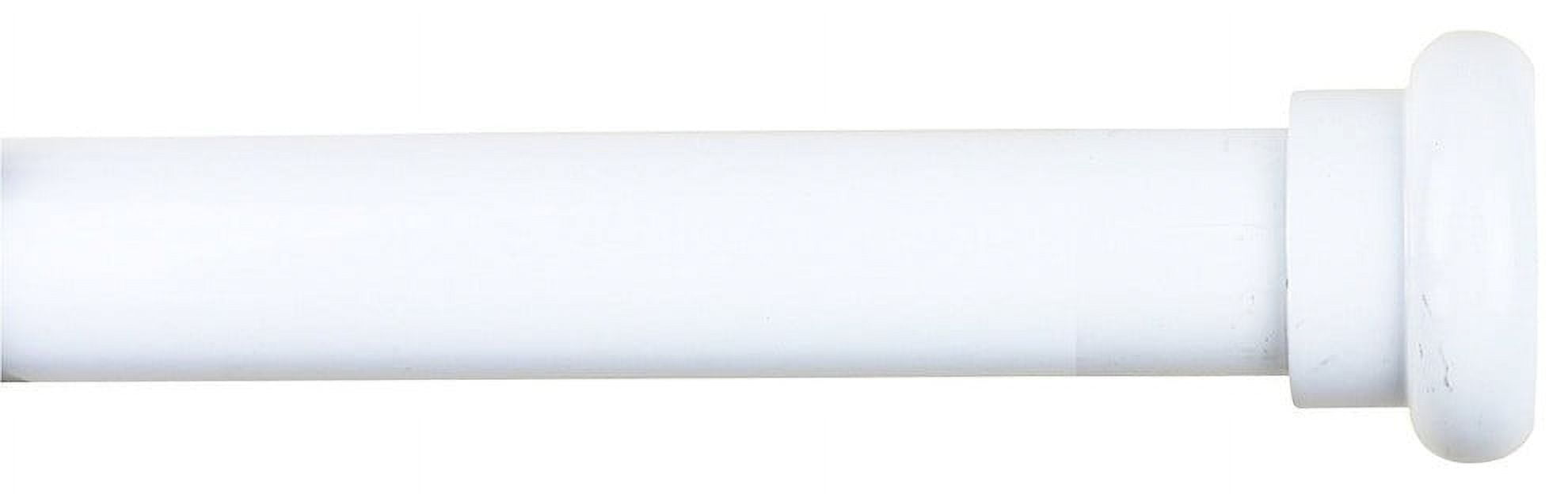 Urbanest 1" Button Adjustable Curtain Rod, 48"-84", Glossy White