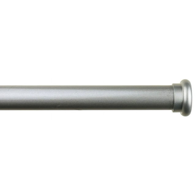 Urbanest 1" Button Adjustable Curtain Rod, 48"-84", Pewter