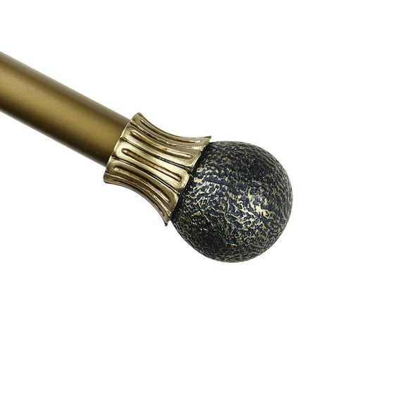 Urbanest 1" Diameter Dovato Curtain Rod, 28"-48", Burnt Gold