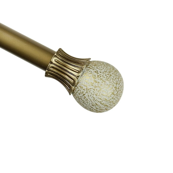 Urbanest 1" Diameter Dovato Curtain Rod, 28"-48", Gilded French White