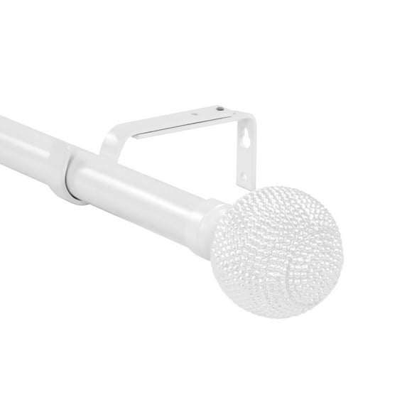 Urbanest 1" Diameter Giato Curtain Rod, 48"-84", Glossy White