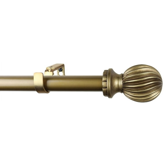 Urbanest 1" Diameter Lecca Curtain Rod, 28"-48", Renaissance Gold