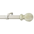 thumbnail image 1 of Urbanest Adjustable Single Curtain Rod Set Gilded Lecca Finials – 1 - Inch Diameter, With French White Rod, 84–120 Inches, 1 of 1