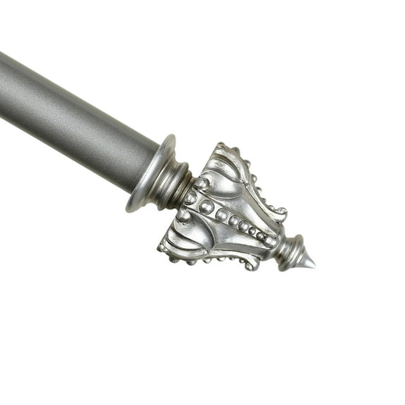Urbanest 1" Diameter Regale Curtain Rod, 28"-48", Pewter
