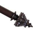 thumbnail image 1 of Urbanest Adjustable Single Curtain Rod Set Mahogany Regale Finials – 1 - Inch Diameter, With Bronze Rod, 84–120 Inches, 1 of 6