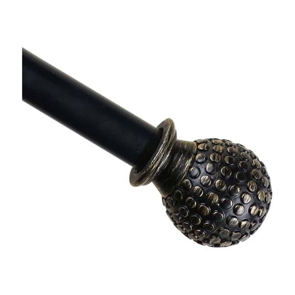 Urbanest 1" Diameter Tola Curtain Rod, 28"-48", Burnt Gold