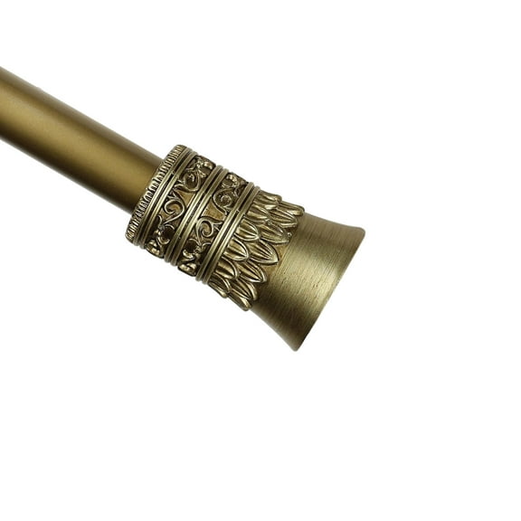 Urbanest 1" Diameter Tribale Curtain Rod, 28"-48", Renaissance Gold