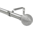 thumbnail image 1 of Urbanest Adjustable Single Curtain Rod Set Favo Finials – 1 - Inch Diameter, With Pewter Rod, 48–84 Inches, 1 of 6