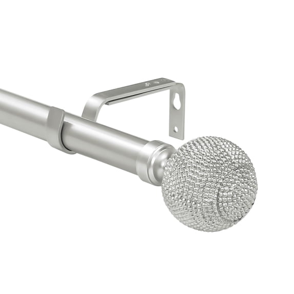 Urbanest 1" Giato Adjustable Curtain Rod, 48"-84", Pewter