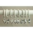 thumbnail image 1 of Urbanest 1" Metal Curtain Rod Rings with Clips, Fits up to 3/4″ Rod – Durable Drapery Rings for Smooth Gliding & Secure Grip, 16 Pieces, Glossy White, 1 of 1
