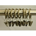 thumbnail image 1 of Urbanest 1" Metal Curtain Rod Rings with Clips, Fits up to 3/4″ Rod – Durable Drapery Rings for Smooth Gliding & Secure Grip, 40 Pieces, Antique Brass, 1 of 1