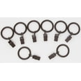 thumbnail image 1 of Urbanest 1" Metal Curtain Rod Rings with Clips, Fits up to 3/4″ Rod – Durable Drapery Rings for Smooth Gliding & Secure Grip, 8 Pieces, Oil-rubbed Bronze(ORB), 1 of 1