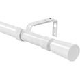 thumbnail image 1 of Urbanest Adjustable Single Curtain Rod Set Nagle Finials – 1 - Inch Diameter, With Glossy White Rod, 28–48 Inches, 1 of 6