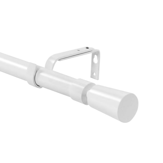 Urbanest 1" Nagle Curtain Rod, 84"-120", Glossy White